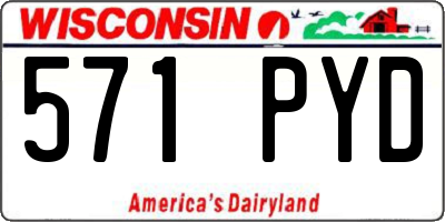 WI license plate 571PYD