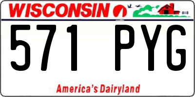WI license plate 571PYG
