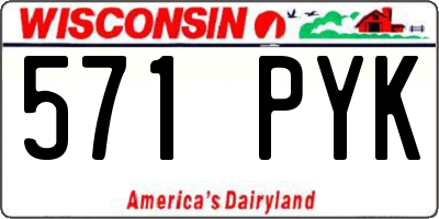 WI license plate 571PYK