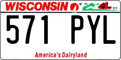 WI license plate 571PYL