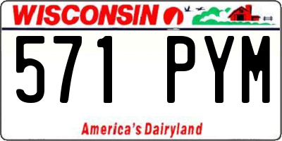 WI license plate 571PYM