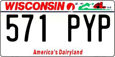 WI license plate 571PYP