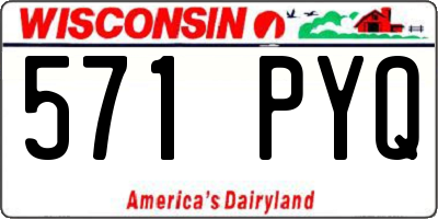 WI license plate 571PYQ