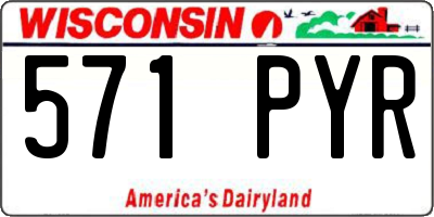 WI license plate 571PYR