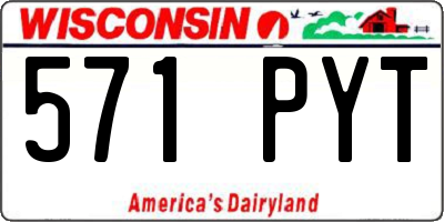 WI license plate 571PYT