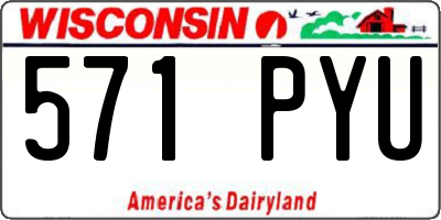 WI license plate 571PYU