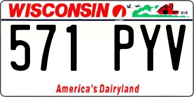 WI license plate 571PYV