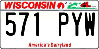 WI license plate 571PYW