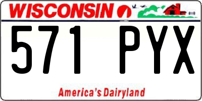 WI license plate 571PYX
