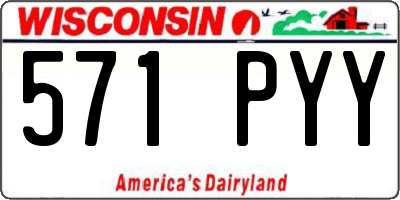 WI license plate 571PYY
