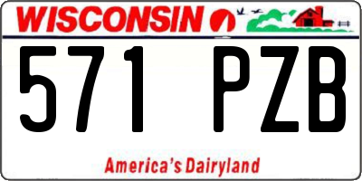 WI license plate 571PZB