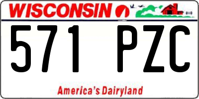 WI license plate 571PZC