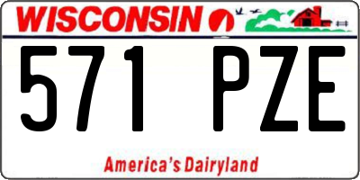 WI license plate 571PZE