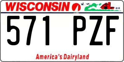WI license plate 571PZF