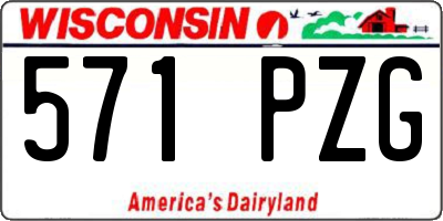 WI license plate 571PZG