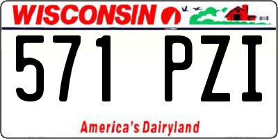 WI license plate 571PZI