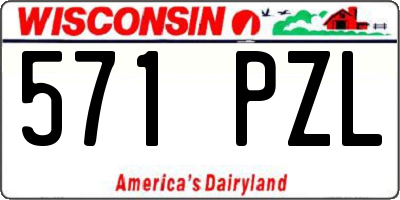 WI license plate 571PZL