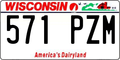 WI license plate 571PZM