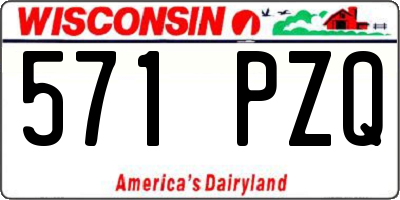 WI license plate 571PZQ