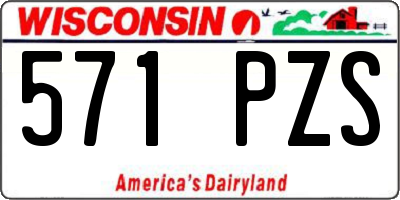 WI license plate 571PZS