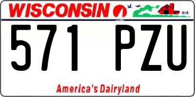 WI license plate 571PZU