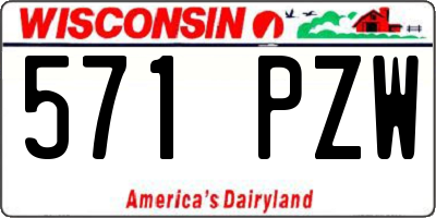 WI license plate 571PZW