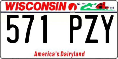 WI license plate 571PZY