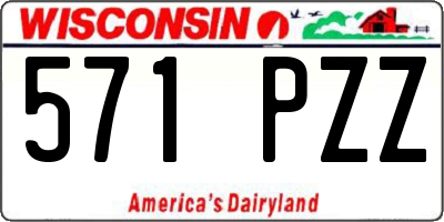 WI license plate 571PZZ
