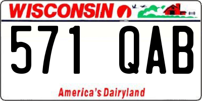 WI license plate 571QAB