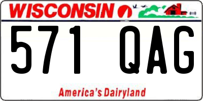 WI license plate 571QAG