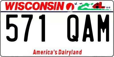 WI license plate 571QAM