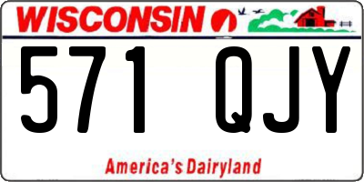 WI license plate 571QJY