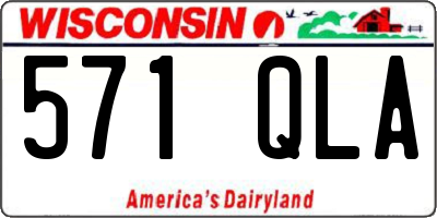 WI license plate 571QLA