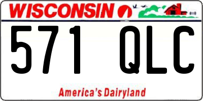 WI license plate 571QLC