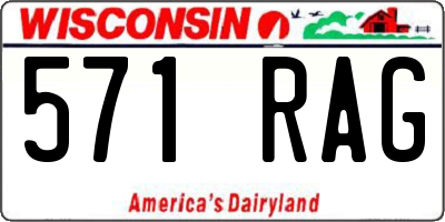 WI license plate 571RAG