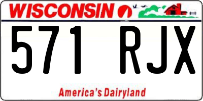 WI license plate 571RJX