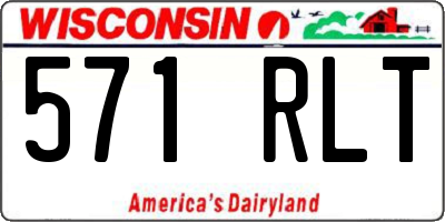 WI license plate 571RLT