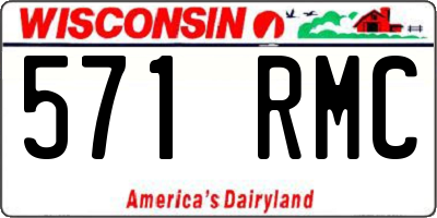 WI license plate 571RMC