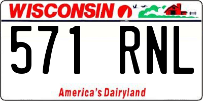 WI license plate 571RNL