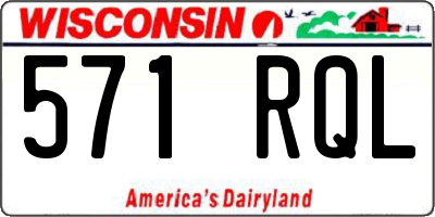 WI license plate 571RQL