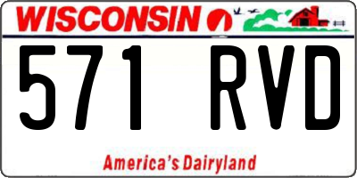 WI license plate 571RVD