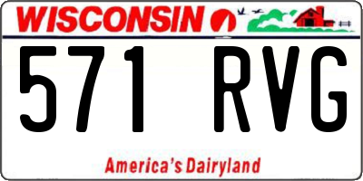 WI license plate 571RVG
