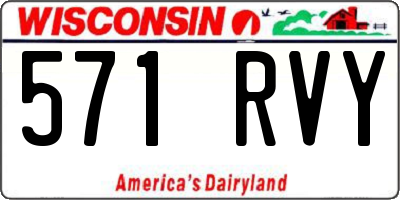 WI license plate 571RVY