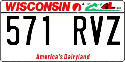 WI license plate 571RVZ