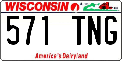 WI license plate 571TNG