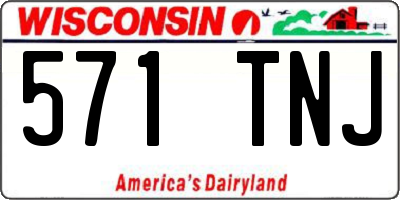 WI license plate 571TNJ