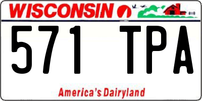 WI license plate 571TPA