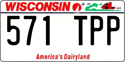 WI license plate 571TPP