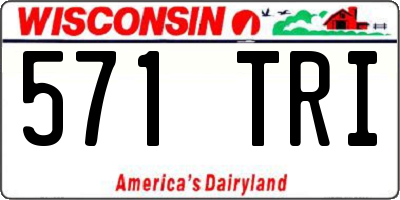 WI license plate 571TRI