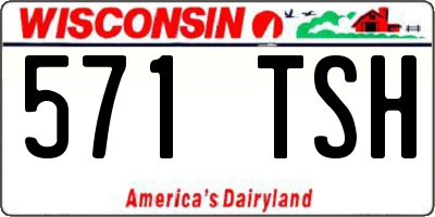 WI license plate 571TSH